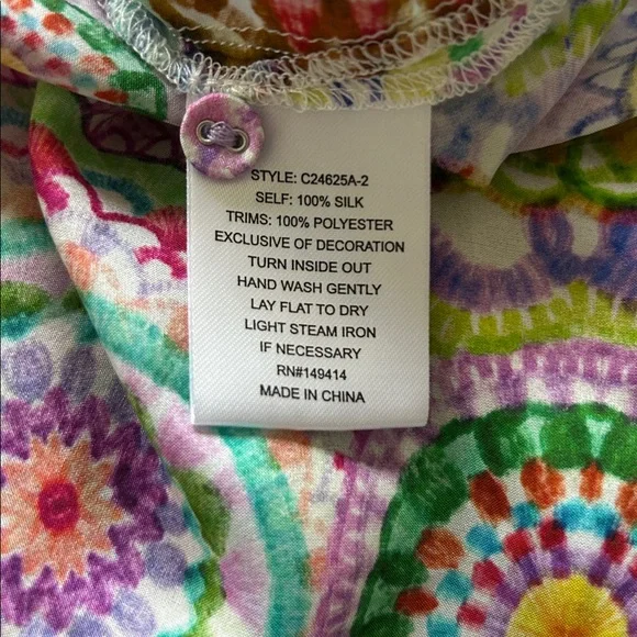 JOHNNY WAS- silk floral LEENA tunic top - Picture 9 of 11